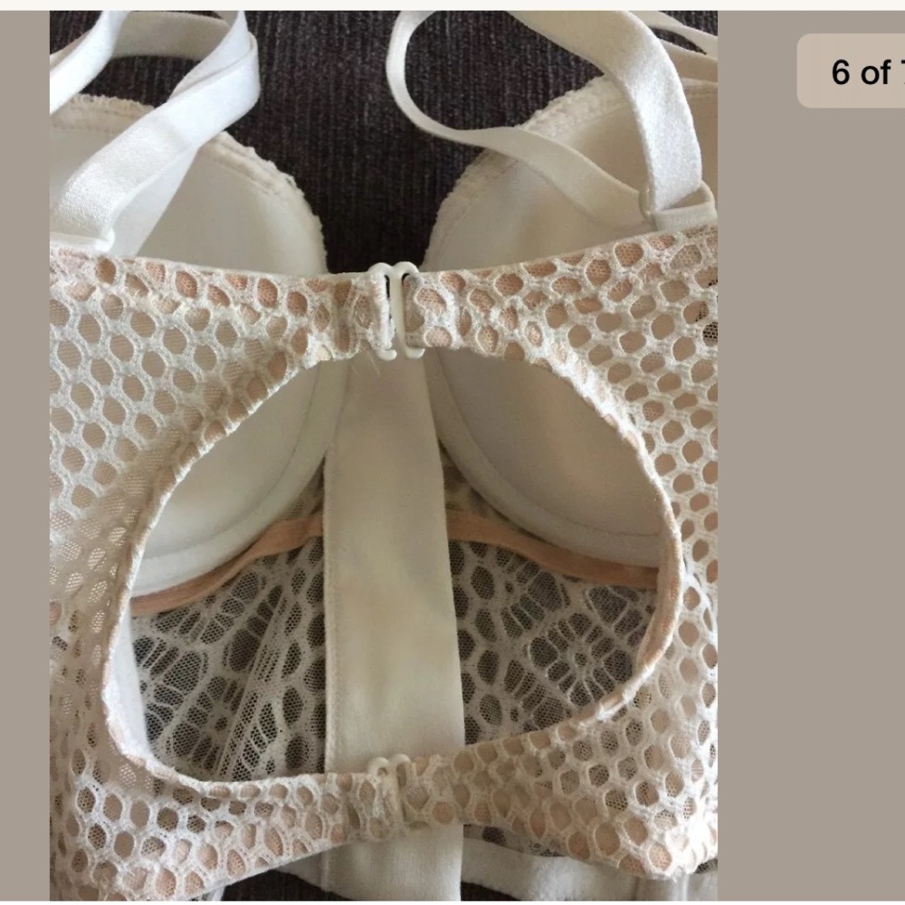 Victorias Secret Lined Demi White crochet lace bra - Picture 8 of 8